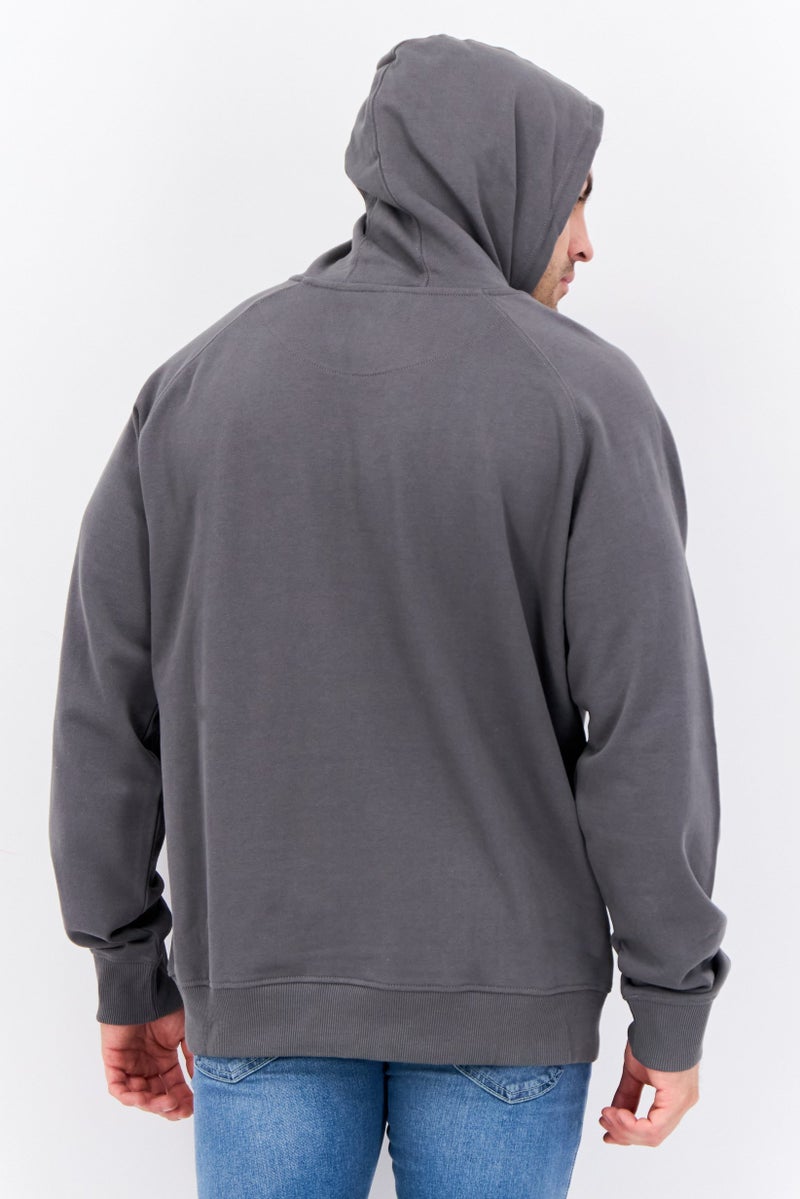 Penfield Men Hooded Embroidered Logo Long Sleeves Hoodies, Grey - Image 3